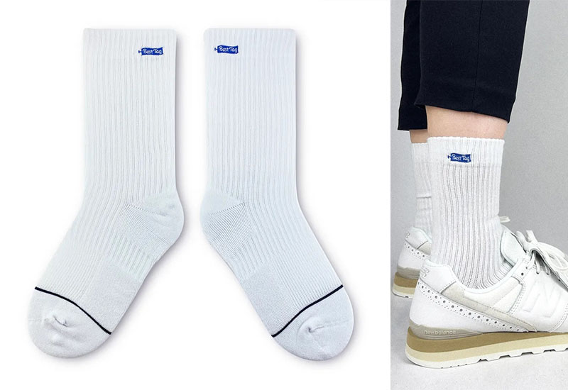 經典素色襪-白 厚襪款(4種尺寸)  